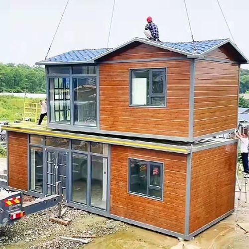 裝配式房子活動板房鋼架房一整套永久最新款鋼結構房屋二層戶外